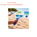 Kit Frescobol com 2 Raquetes e 1 Bolinha Sortido Brinquedo Praia Campo Lazer Verão
