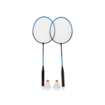 Kit Badminton com 2 Raquetes de Aço e 2 Petecas Esporte Lazer Praia Recreação Sortidos