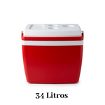 Caixa Térmica 34 Litros Cooler para Praia Camping Churrasco