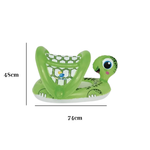 Boia Infantil Tartaruga Com Fralda E Para Sol Inflável Bebê Até 15kg Piscina Verão PVC