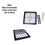 Jogo Dama E Trilha 2 Em 1 Tabuleiro Grande Ou Pequeno Brinquedo Educativo Estratégia Família