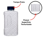 Garrafa Mosaico Fume 1,9 Litros Com Tampa Automática Higiênica