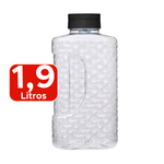 Garrafa Mosaico Fume 1,9 Litros Com Tampa Automática Higiênica
