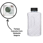 Garrafa Mosaico Fume 1,9 Litros Com Tampa Automática Higiênica