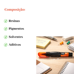Kit 10 Canetas Corretivas 8ml Ponta Metálica Secagem Rápida Escolar Escritório Alta Precisão