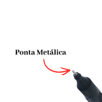 Kit 10 Canetas Corretivas 8ml Ponta Metálica Secagem Rápida Escolar Escritório Alta Precisão