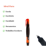 Kit 10 Canetas Corretivas 8ml Ponta Metálica Secagem Rápida Escolar Escritório Alta Precisão