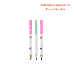 Lápis Big HB Unicórnio Magic Triangular Infantil Resina Sem Borracha Escolar Alfabetização Sortido