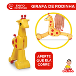 Boneco Girafa de Rodinha Brinquedo Para Crianças Bebe Infantil