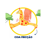 Boneco Girafa de Rodinha Brinquedo Para Crianças Bebe Infantil