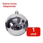 Bola De Luxo Natal Grande 14cm Brilhante Lisa Decoração Natalina Perfeita Para Árvores Grandes