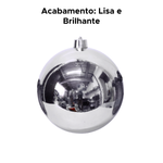 Bola De Luxo Natal Grande 14cm Brilhante Lisa Decoração Natalina Perfeita Para Árvores Grandes
