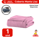 Cobertor Manta Lisa Outlet Grande 180 cm x 200cm 100% Poliéster