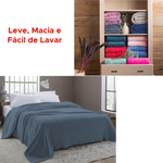 Cobertor Manta Lisa Outlet Grande 180 cm x 200cm 100% Poliéster