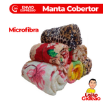 Manta Casal Microfibra Estampada Para Cama e Sofá 180x200cm