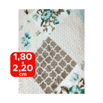 Manta Casal Microfibra Estampada Para Cama e Sofá 180x200cm