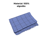 Manta Decorativa 100% Algodão 2,35x1,66m Para Sofá Cama Protetora