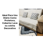 Manta Decorativa 100% Algodão 2,35x1,66m Para Sofá Cama Protetora