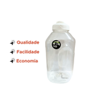 Garrafa de Água 1500ml 1,5 Litros Transparente Cristal com Tampa Suco Bebidas