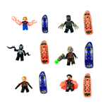 Kit Com 6 Bonecos Montável Play Box Heróis e Vilões Brinquedo Infantil de Encaixe