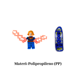 Kit Com 6 Bonecos Montável Play Box Heróis e Vilões Brinquedo Infantil de Encaixe