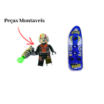 Kit Com 6 Bonecos Montável Play Box Heróis e Vilões Brinquedo Infantil de Encaixe