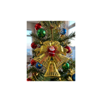 Enfeite Sino De Natal Dourado 19x18cm Árvore e Guirlanda