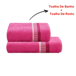Kit Jogo De Toalha De Banho Grande + Rosto Macia 2 Peças 98% Algodão 