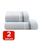 Kit Jogo De Toalha De Banho Grande + Rosto Macia 2 Peças 98% Algodão 
