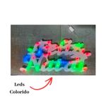 Letreiro Feliz Natal 30 LEDs Com Tomada Decoração Iluminada