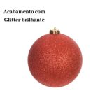 Bola Glitter Natal 15cm Enfeite Grande Para Árvore