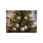 Kit 5 Bolas De Natal Prata Fosca E Brilhante 8cm Para Árvore Decoração Natalina Enfeite Natal