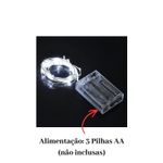 Fio de Cobre 5m 50 LEDs Branco Pisca Pisca Natal