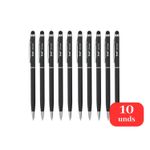 Kit 10 Canetas Azul Stylus Touch Ponta 1.0mm Para Celular Tablet