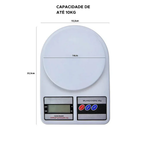 Balança Digital de Cozinha 10kg Alta Precisão 1g Eletrônica
