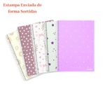 Caderno 10 Matérias 160 Folhas Capa Dura Escolar Faculdade Sortido Feminino