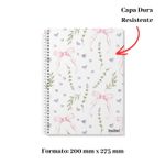 Caderno 10 Matérias 160 Folhas Capa Dura Escolar Faculdade Sortido Feminino