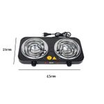 Fogareiro Elétrico 2 Bocas 127V 2000W Portátil Sem Gás