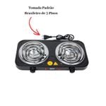 Fogareiro Elétrico 2 Bocas 127V 2000W Portátil Sem Gás