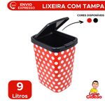 Lixeira 9L Com Tampa Click Cozinha Banheiro Escritório
