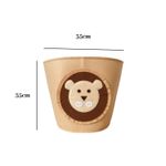 Cesto Organizador Infantil Dobrável Feltro Bichinhos 35x35cm