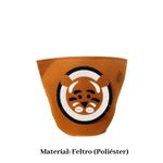 Cesto Organizador Infantil Dobrável Feltro Bichinhos 35x35cm