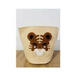 Cesto Organizador Infantil Dobrável Feltro Bichinhos 35x35cm