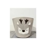 Cesto Organizador Infantil Dobrável Feltro Bichinhos 35x35cm