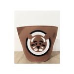 Cesto Organizador Infantil Dobrável Feltro Bichinhos 35x35cm