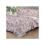 Colcha Casal Evolution Floral Dupla Face Microfibra 3 Peças