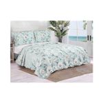 Colcha Casal Evolution Floral Dupla Face Microfibra 3 Peças