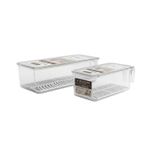 Kit 2 Potes Organizadores Herméticos 3L e 1,7L Mantimentos