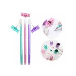 Kit 12 Canetas Gel 0.7mm Com Carimbo Escrita Azul Sortidas