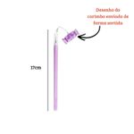 Kit 12 Canetas Gel 0.7mm Com Carimbo Escrita Azul Sortidas